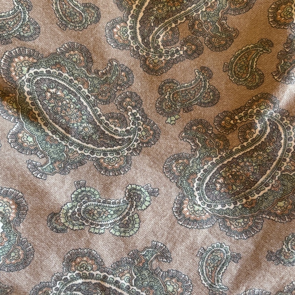 Vintage USA made 100% cotton Ralph Lauren Full Sheet 4 pc Set brown Paisley rare